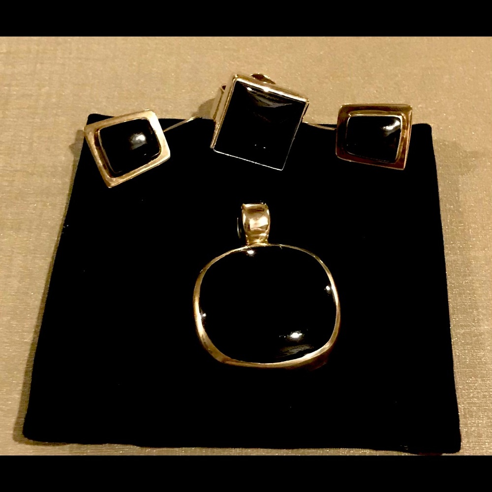 Beautiful Artisan black Onyx Set